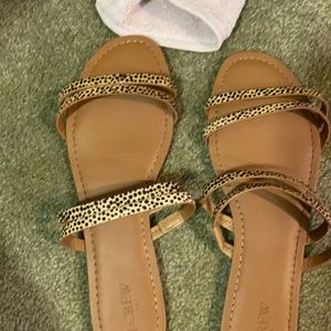 Double strap leopard sandal